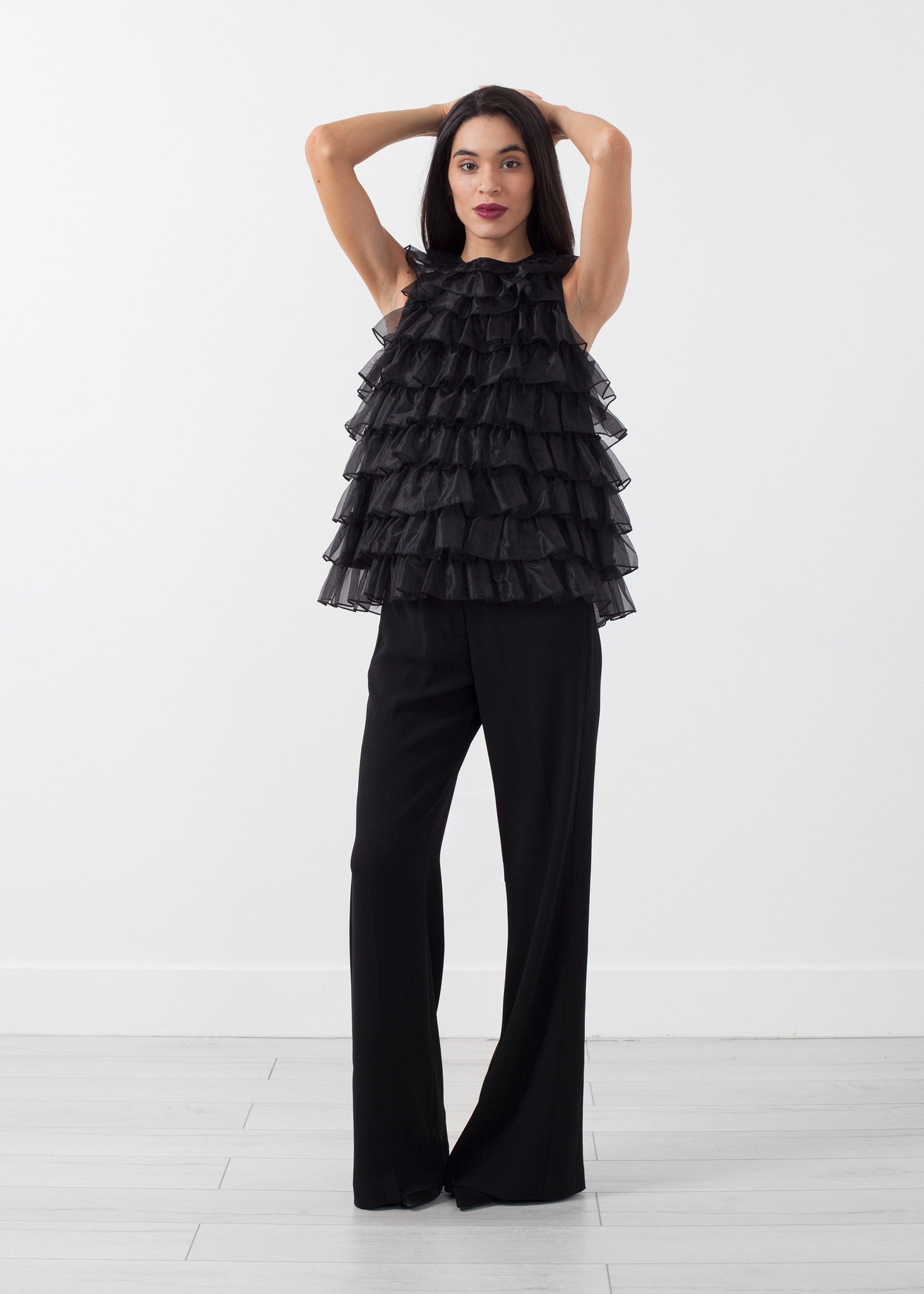 Organza Ruffle Top